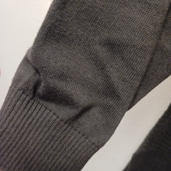 Tommy Bahama Pickford Black Cable Knit Long Sleeve Quater Zip Sweater Dress - Picture 2 of 8